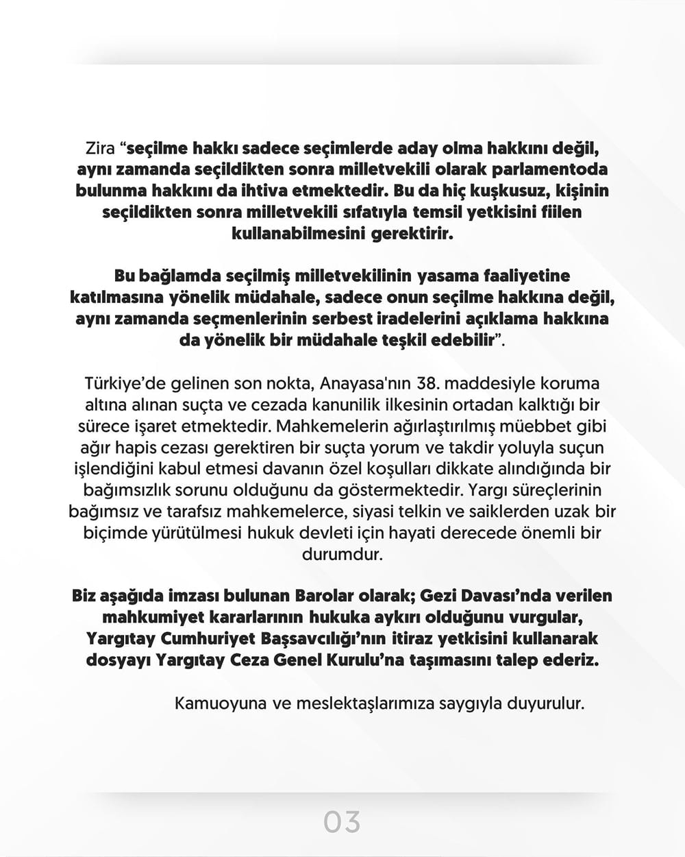 Gezi Davası Hakkında Ortak Açıklama - 3