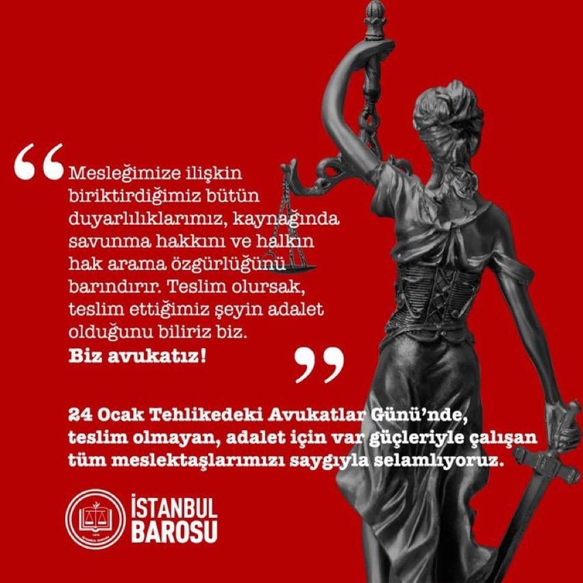 24 Ocak Tehlikedeki Avukatlar Günü