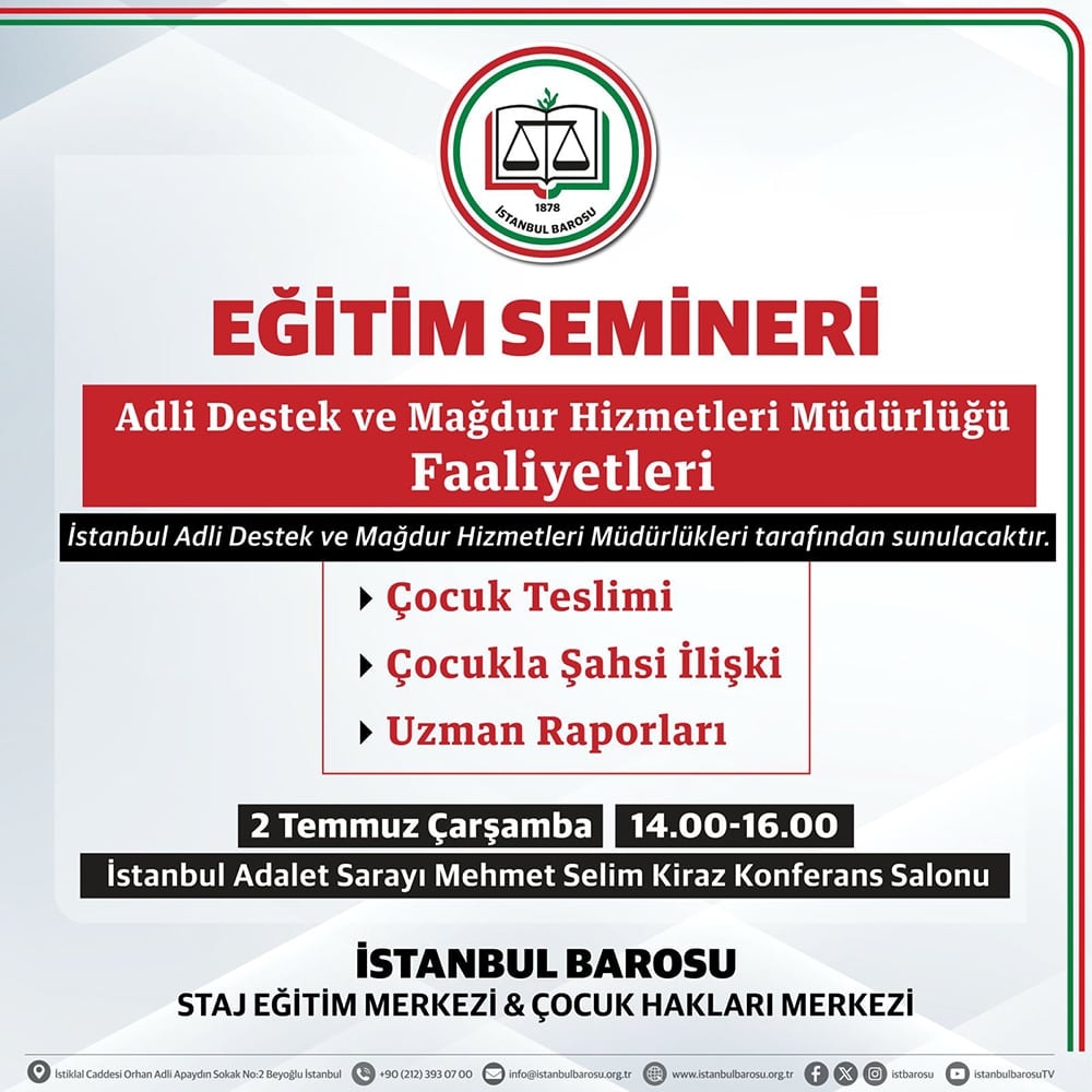 Adli Destek ve Mağdur Hizmetleri Müdürlüğü Faaliyetleri