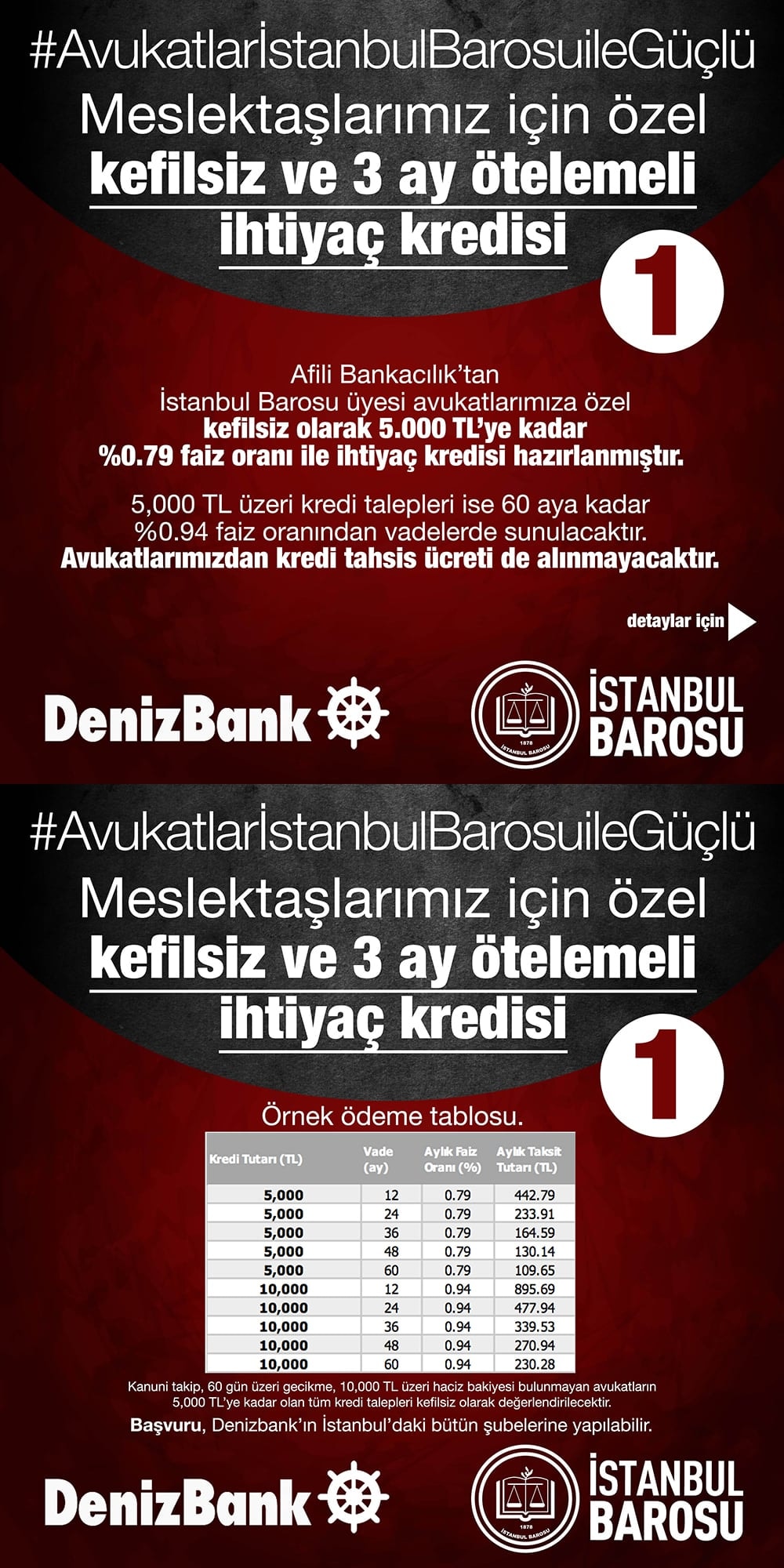 Meslektaşlarımız İçin Özel Kefilsiz ve 3 Ay Ötelemeli İhtiyaç Kredisi