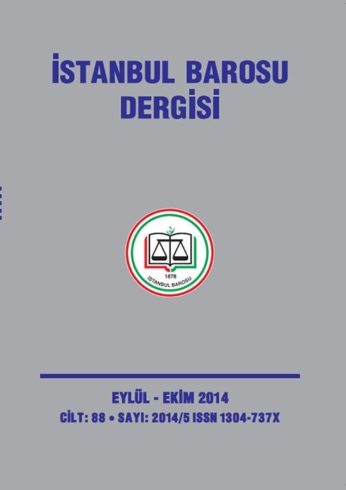 İstanbul Barosu Dergisi 2014-5 Eylül-Ekim Sayısı Çıktı

