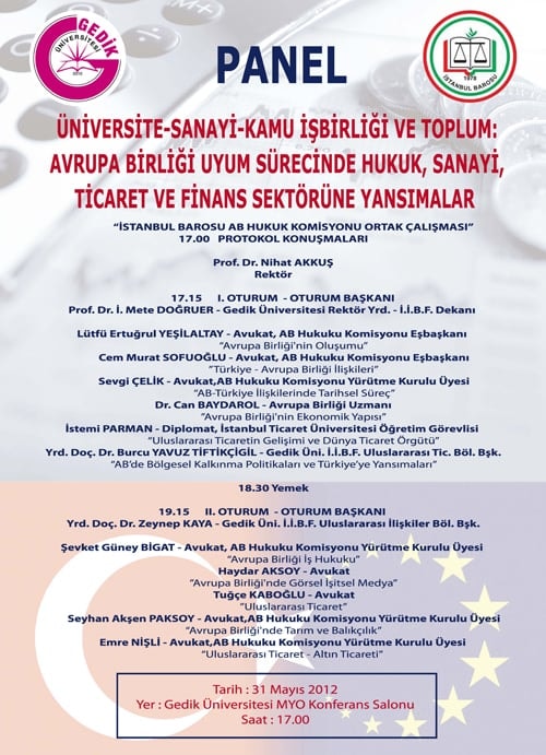 Avrupa Birliği Uyum Sürecinde Hukuk, Sanayi, Ticaret Ve Finans Söktöründe

Yansımalar
 - 1