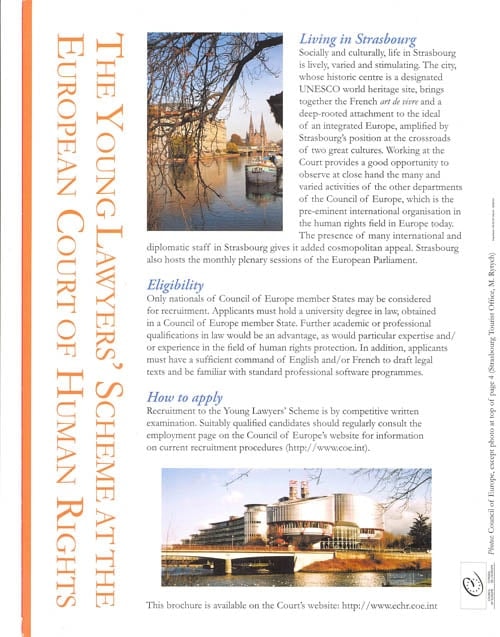 Avrupa İnsan Hakları Mahkemesi Genç Hukukçular Projesi - 8