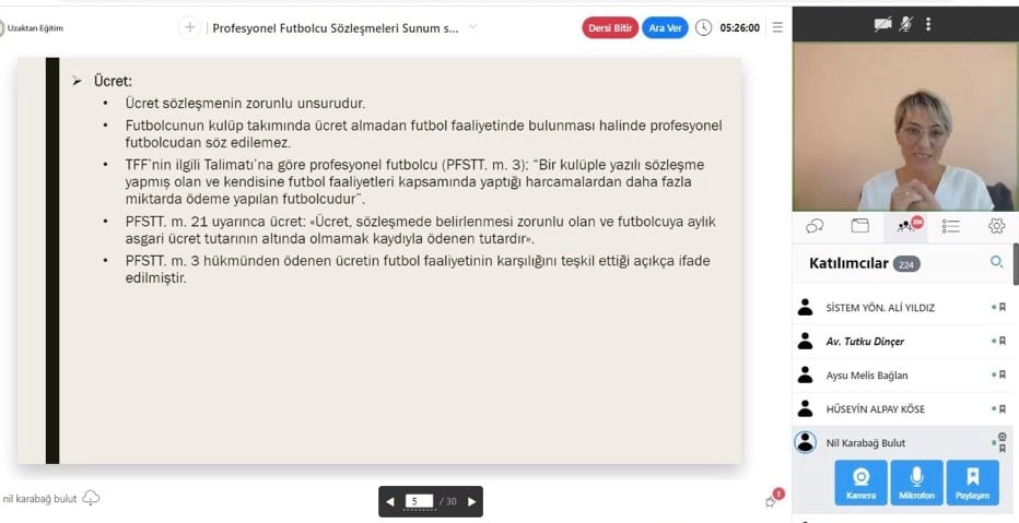 Spor Hukuku Sertifika Programı - 7