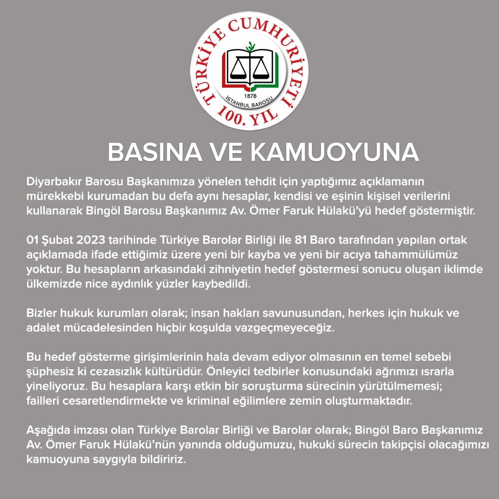 Basına ve Kamuoyuna