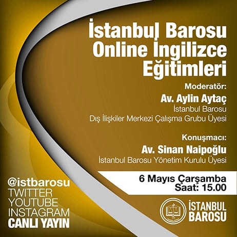 İstanbul Barosu Online İngilizce Eğitimleri