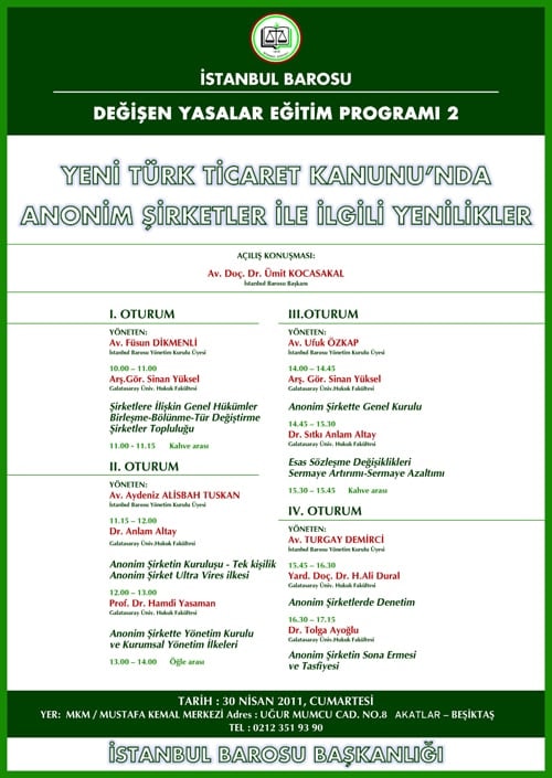 Yeni Türk Ticaret Kanunu'nda Anonim Şirketler İle İlgili Yenilikler
 - 1