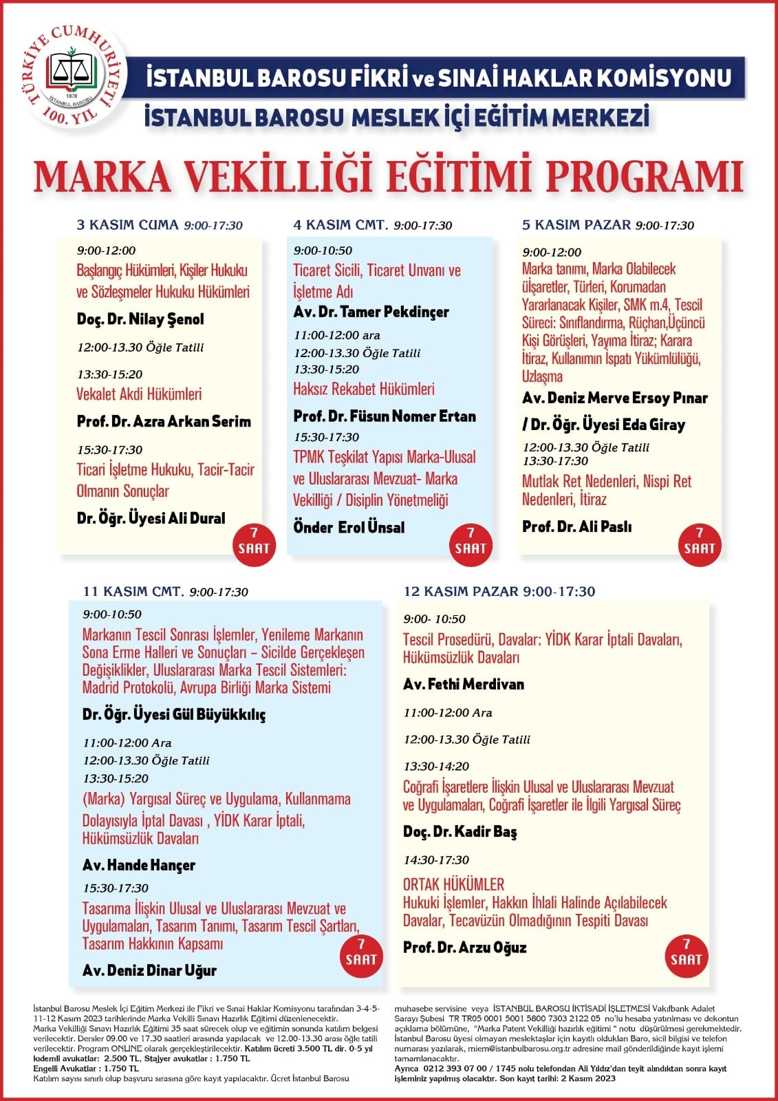 Marka ve Patent Vekilliği Sınavına Hazırlık Programı - 1