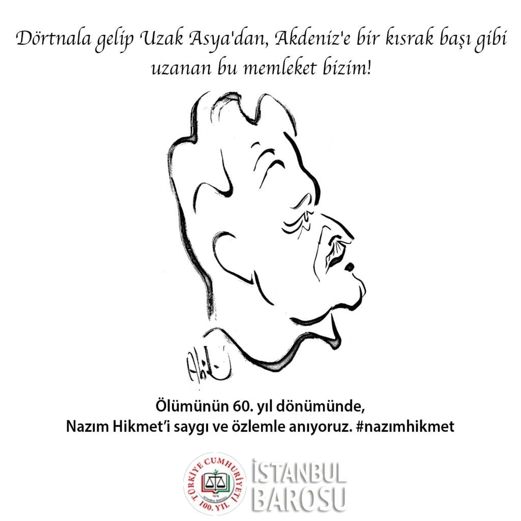 Nazım Hikmet’i Saygı ve Özlemle Anıyoruz