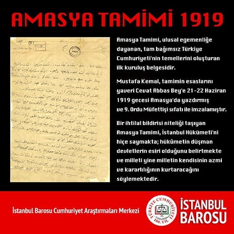 Amasya Genelgesi’nin 104. Yıl Dönümü