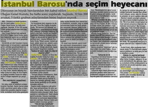 Ümit Kocasakal İstanbul Barosu Başkanlığına Yeniden Seçildi 

 - 425