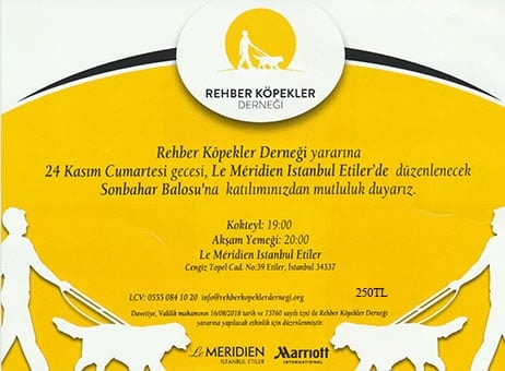 Rehber Köpekler Derneği Sonbahar Balosu