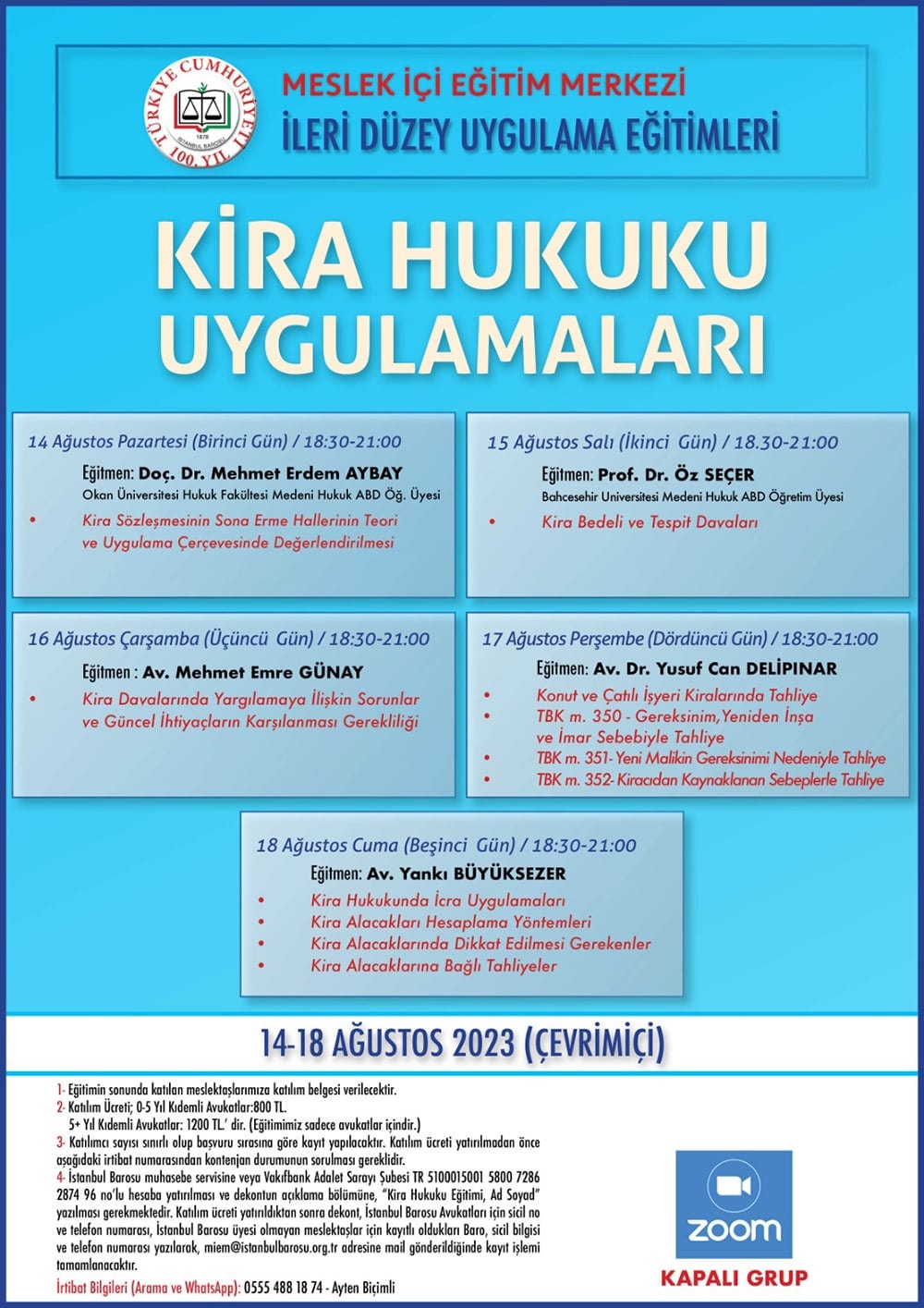 Kira Hukuku Uygulamaları Eğitimi