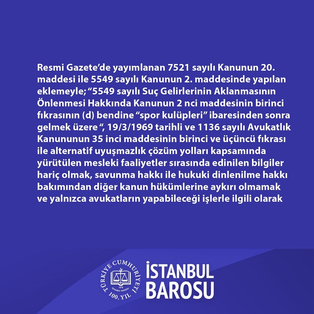 Avukata İhbar Yükümlülüğü Yüklemek Avukatlık Mesleğinin Mevzuatına Da Ruhuna Da Aykırıdır! - 1