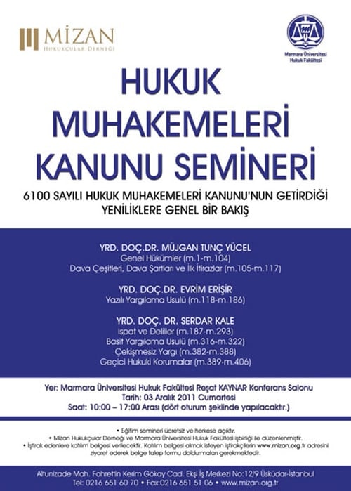 Hukuk Muhakemeleri Kanunu Semineri
 - 1
