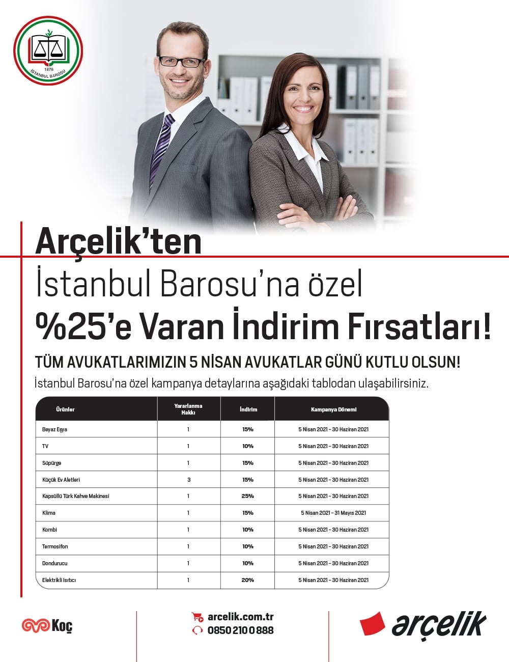 Arçelik  ve Beko'dan İstanbul Barosu'na Özel %25'e Varan İndirim Fırsatları! - 2
