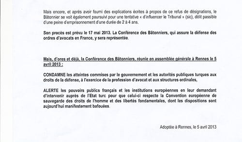 Fransız Barolarından İstanbul Barosu’Na Tam Destek

 - 4