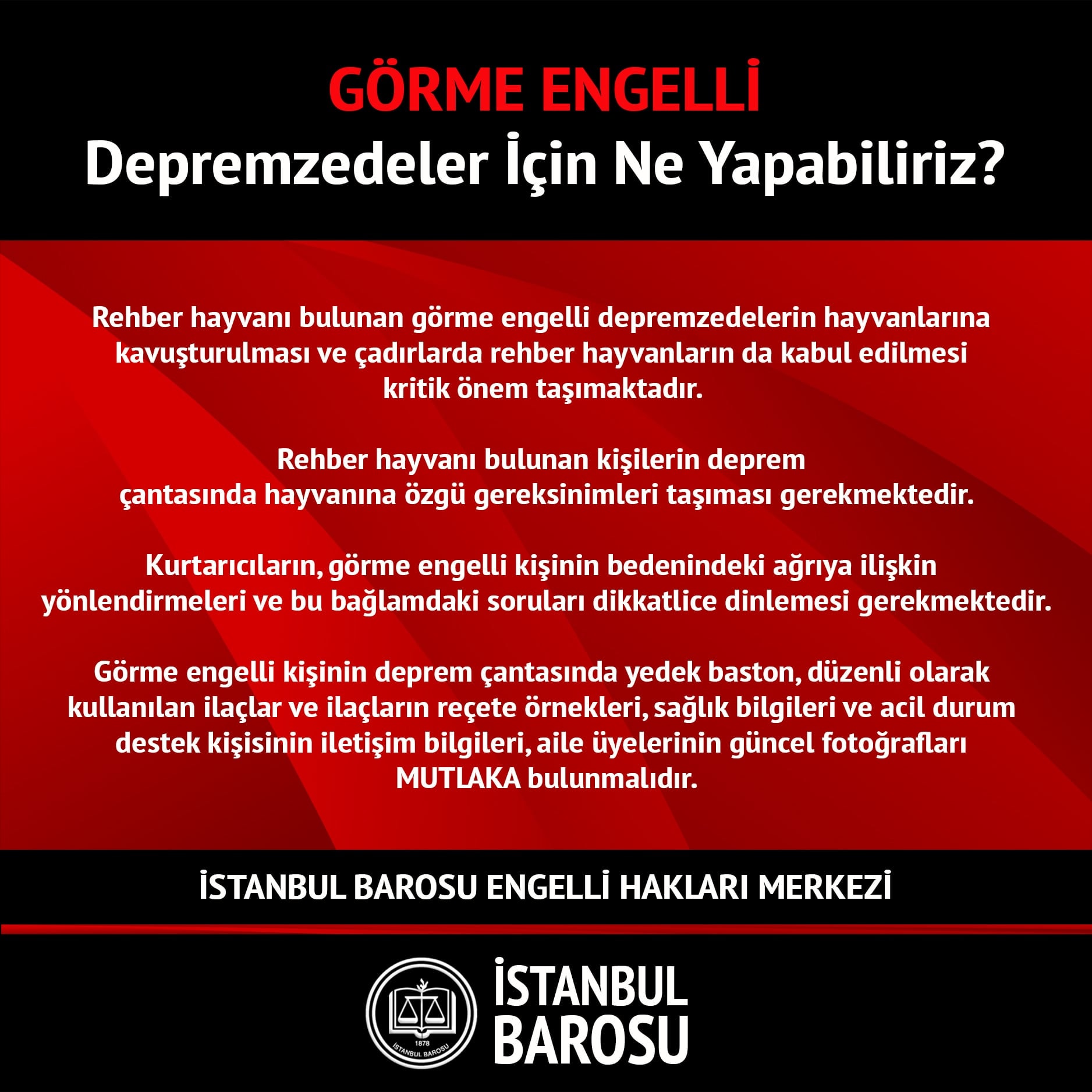 Engelli Depremzedeler İçin Ne Yapabiliriz? - 1