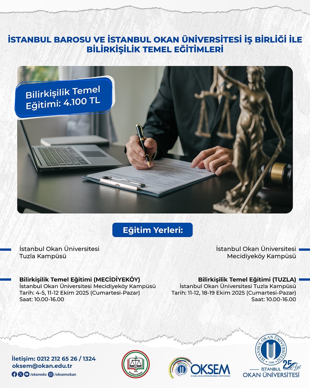 İstanbul Barosu ve İstanbul Okan Üniversitesi İş Birliği ile Bilirkişilik Temel Eğitimleri