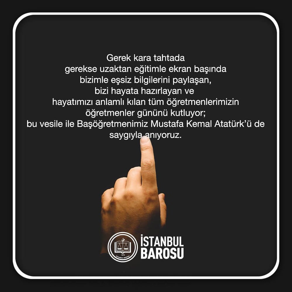 24 Kasım Öğretmenler Gününü Kutlarız