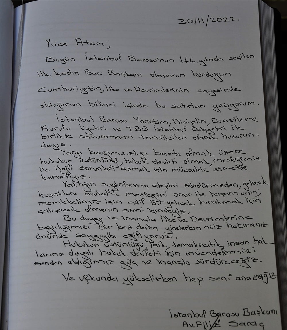 İstanbul Barosu Yönetim Kurulu Anıtkabir’de ATA’nın Huzurundaydı - 7