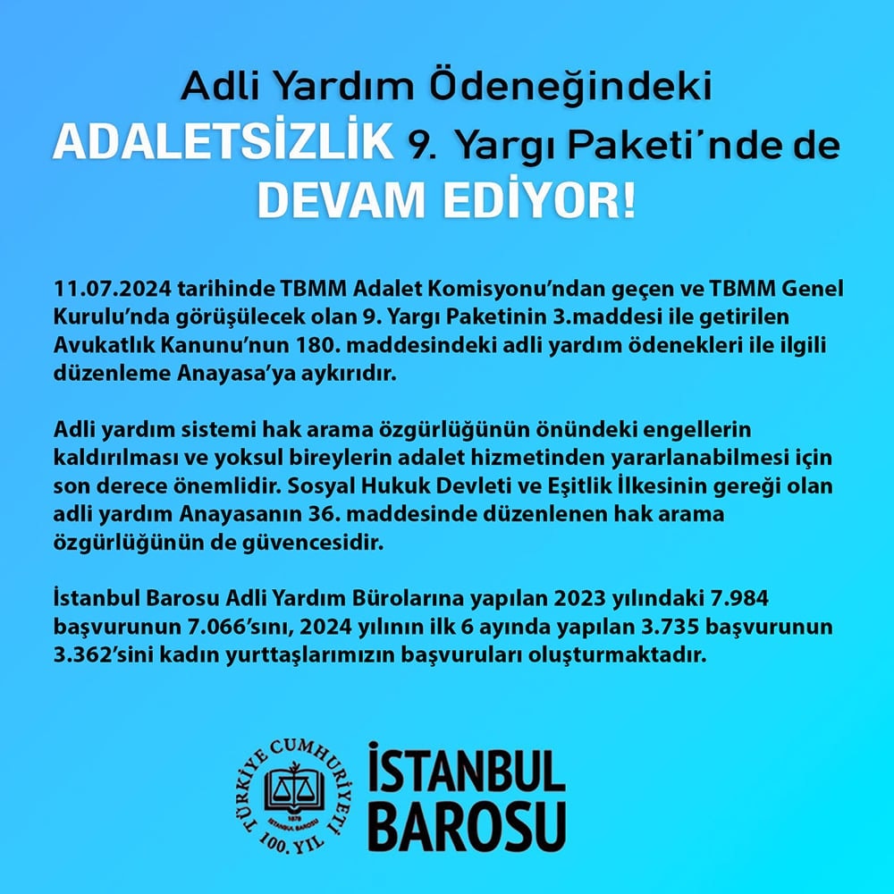 Adli Yardım Ödeneğindeki Adaletsizlik 9. Yargı Paketi’nde de Devam Ediyor… - 1