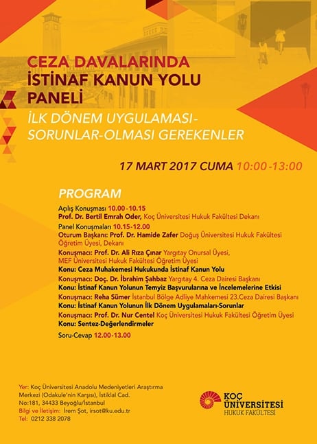 Ceza Davalarında İstinaf Kanun Yolu Paneli