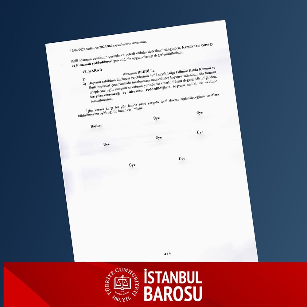 İstanbul Barosu'nun Yönetim Organizasyon Konusunda Aldığı Hizmet Hakkında Bilgilendirmedir - 9