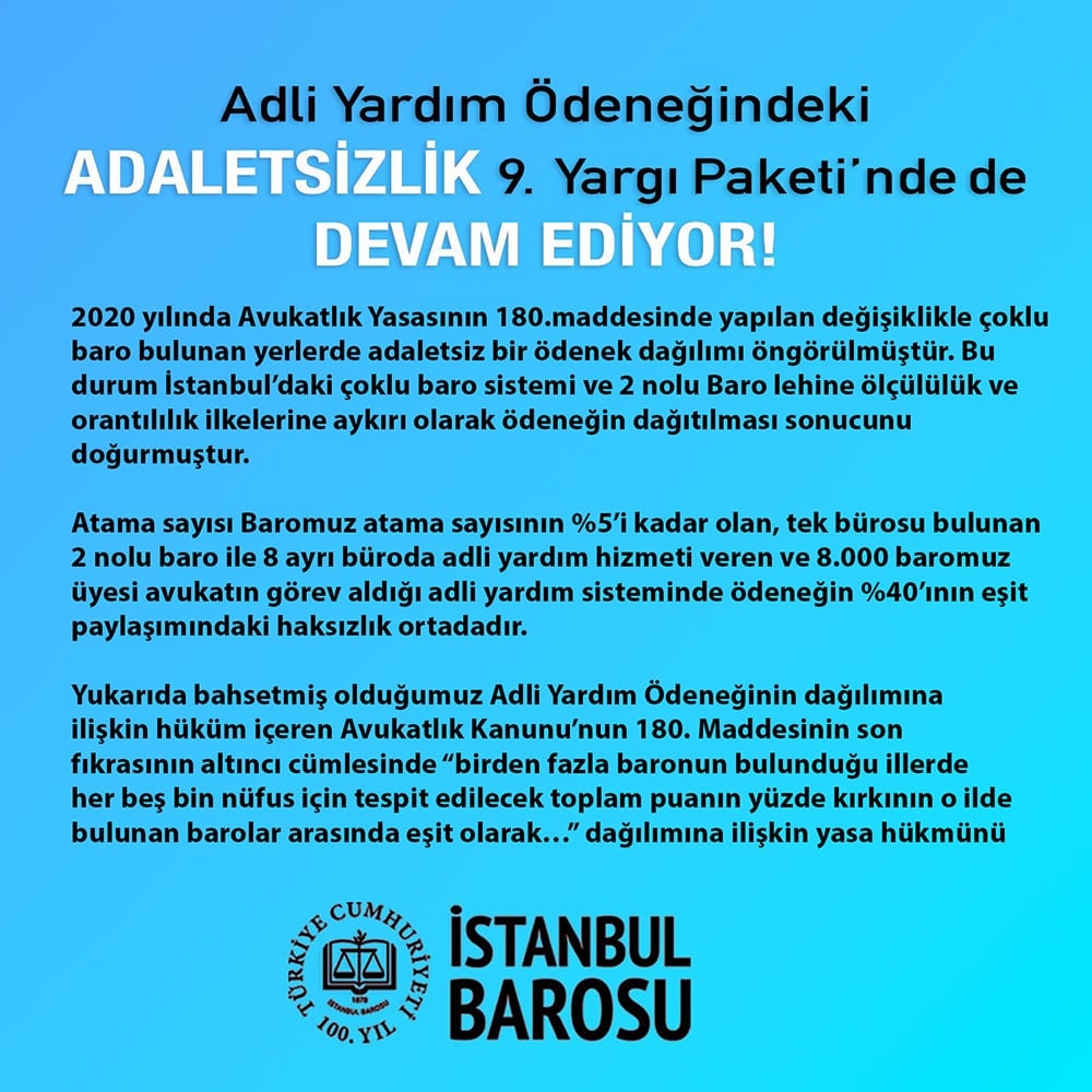 Adli Yardım Ödeneğindeki Adaletsizlik 9. Yargı Paketi’nde de Devam Ediyor… - 2
