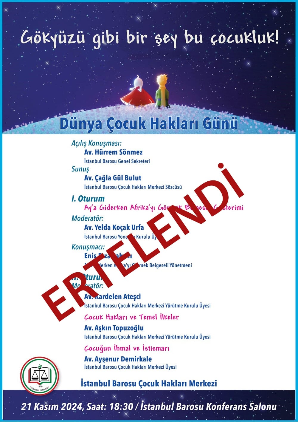 ERTELENDİ: Dünya Çocuk Hakları Günü