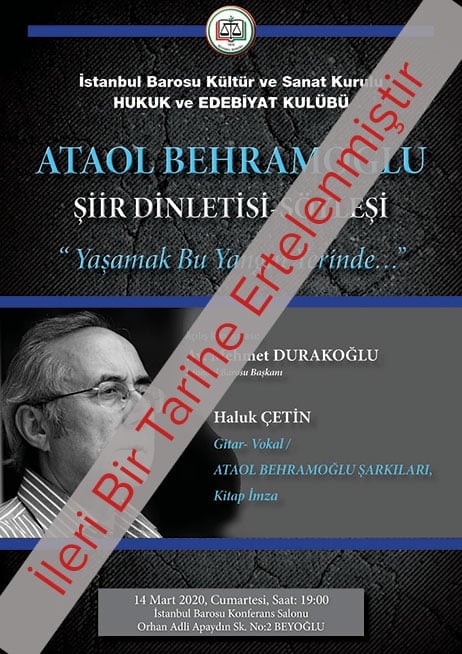 ERTELENDİ: Ataol Behramoğlu Şiir Dinletisi - Söyleşi