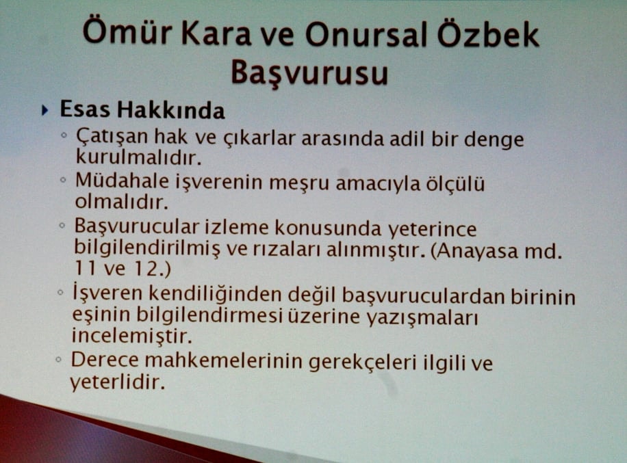 İş Yerinde İşçinin İşveren Tarafından İzlenmesi ve Denetlenmesi - 41