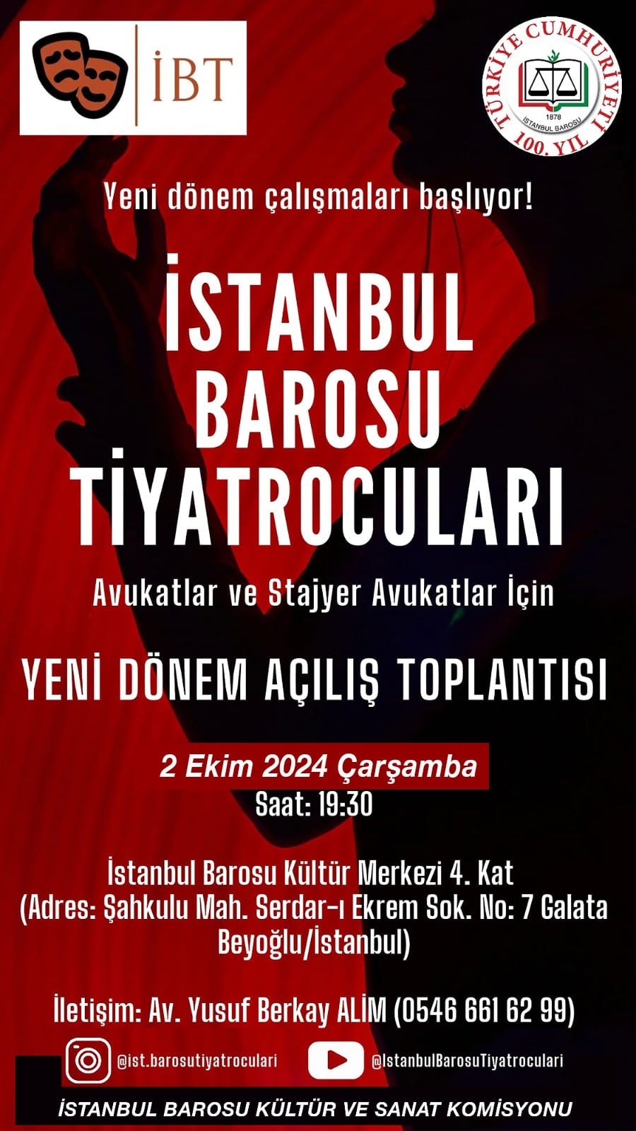 İstanbul Barosu Tiyatrocuları Yeni Dönem Açılış Toplantısı