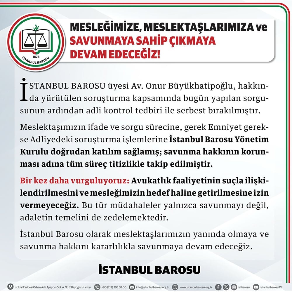Mesleğimize, Meslektaşlarımıza Ve Savunmaya Sahip Çıkmaya Devam Edeceğiz!