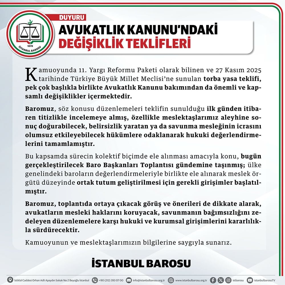 Avukatlık Kanunu’ndaki Değişiklik Teklifleri