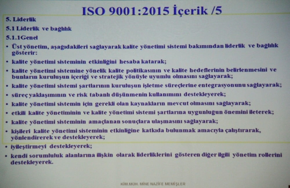 Kalite Yönetimi Sistemi Temel Eğitimi Yapıldı - 99