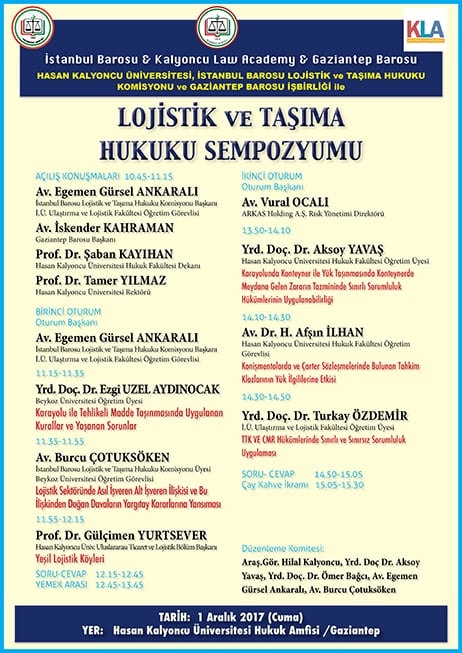Lojistik ve Taşıma Hukuku Sempozyumu