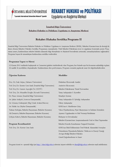 Rekabet Hukuku Sertifika Programı Iı - 1