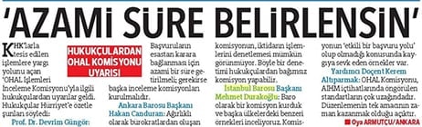 Hukukçulardan OHAL Komisyonu Uyarısı 