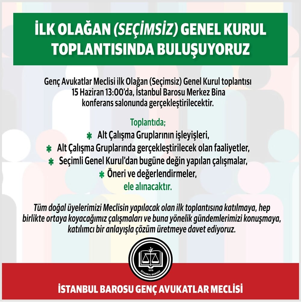 İlk Olağan (Seçimsiz) Genel Kurul Toplantısında Buluşuyoruz