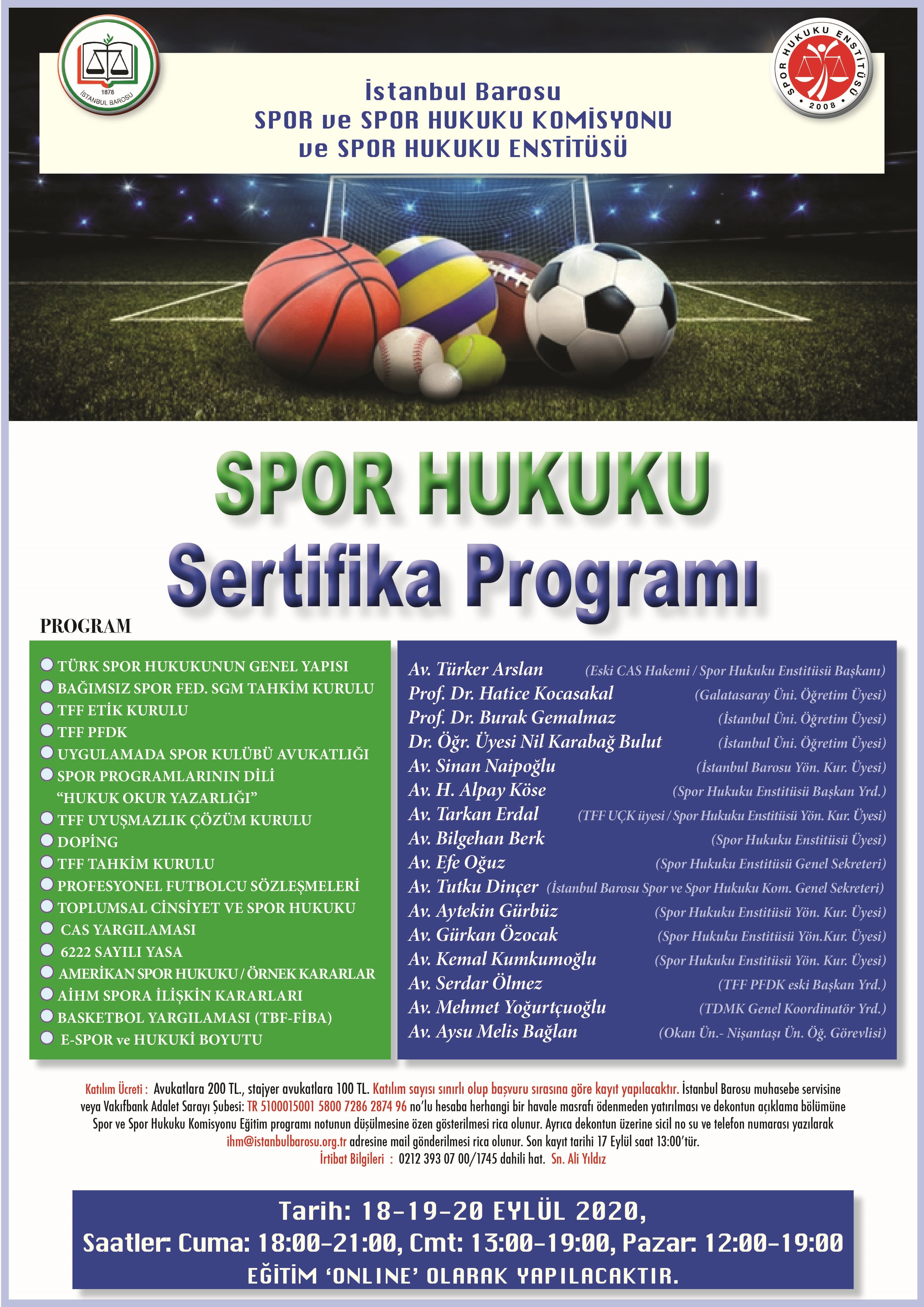Spor Hukuku Sertifika Programı - 1