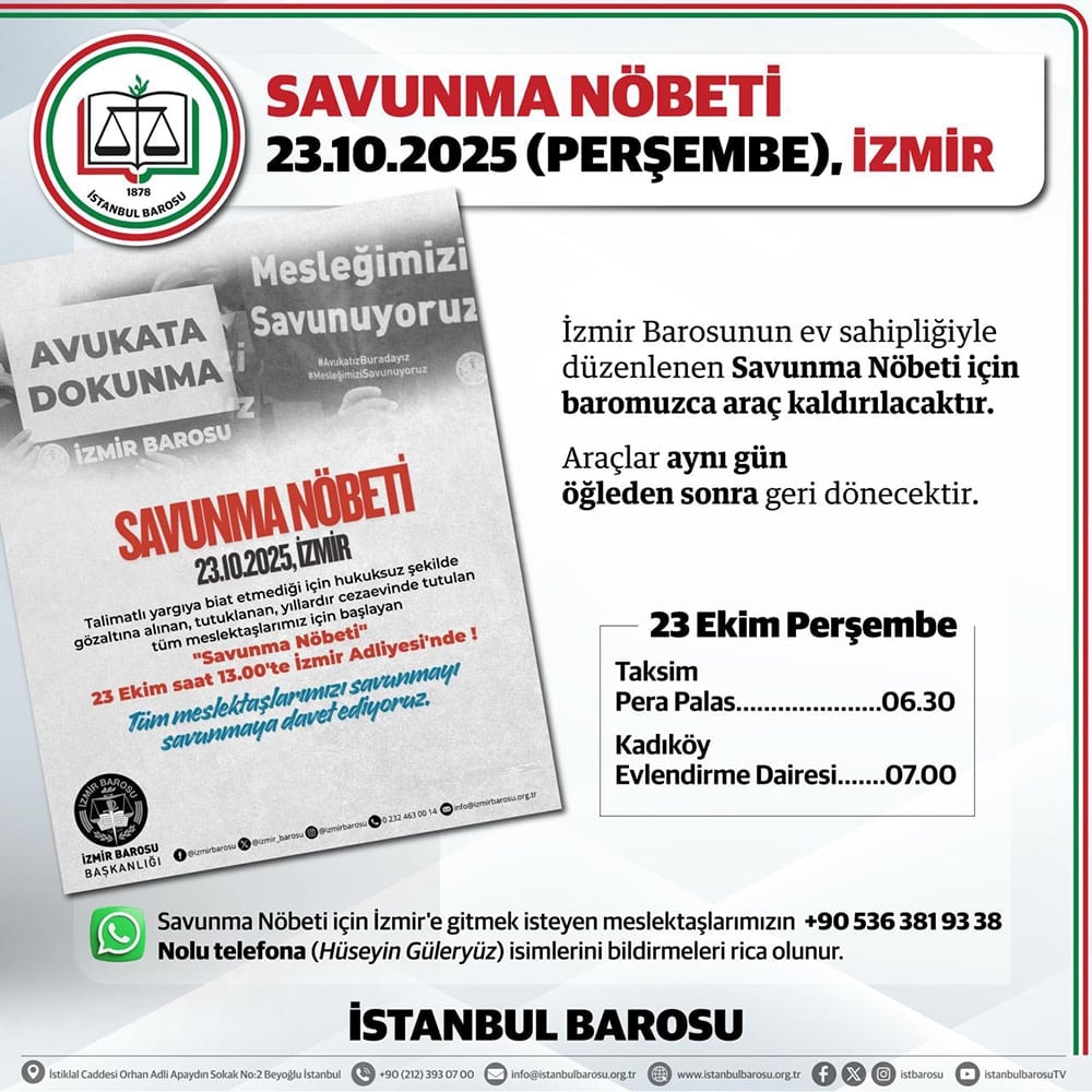 Savunma Nöbeti, 23.10.2025, İzmir