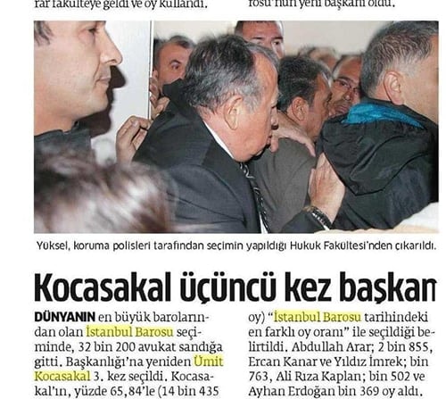 Ümit Kocasakal İstanbul Barosu Başkanlığına Yeniden Seçildi 

 - 429