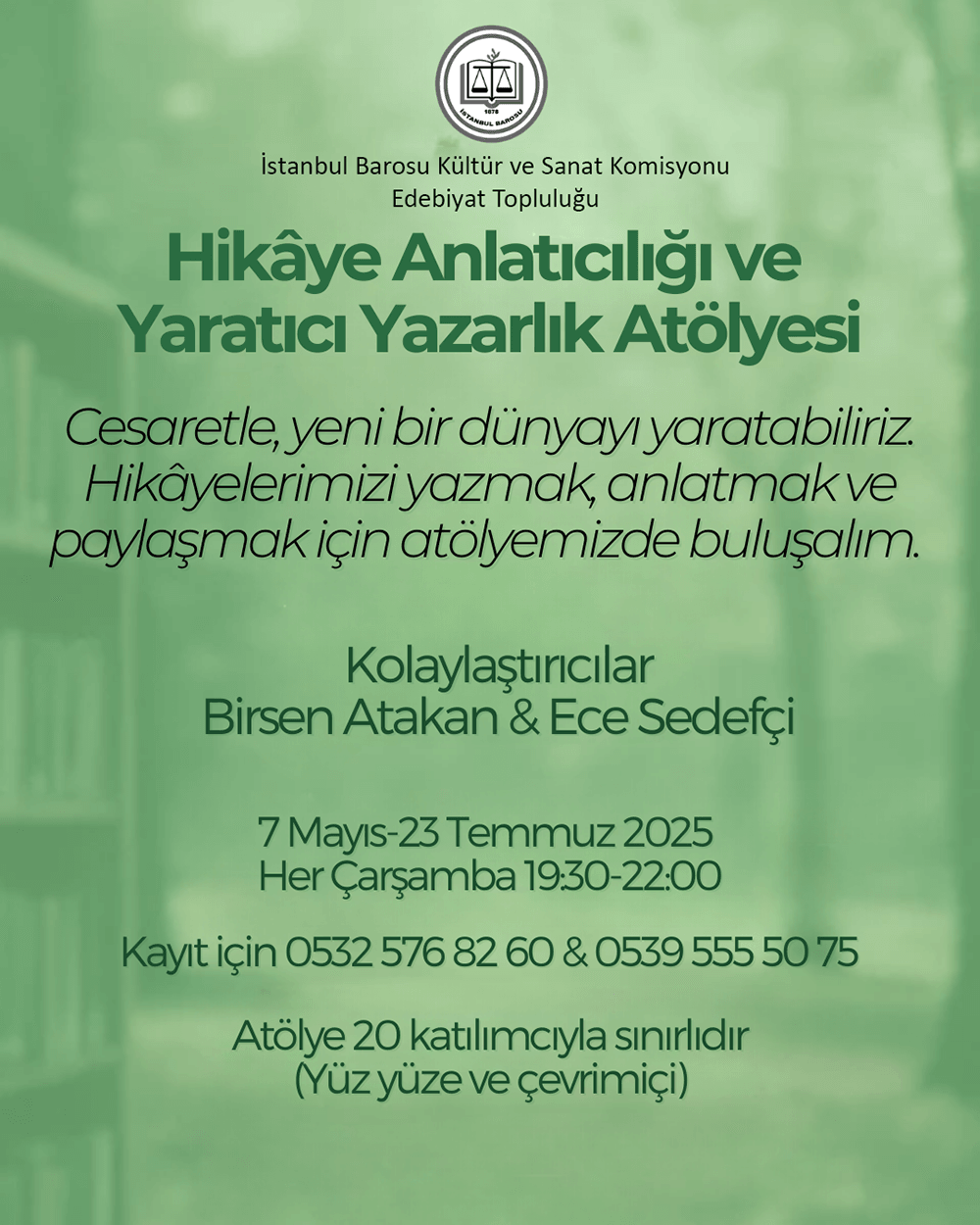 Hikaye Anlatıcılığı ve Yaratıcı Yazarlık Atölyesi
