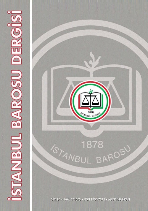 İstanbul Barosu Dergisi 2010/3 Mayıs - Haziran Sayısı Çıktı - 1