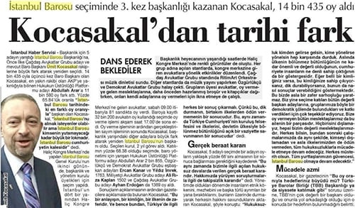 Ümit Kocasakal İstanbul Barosu Başkanlığına Yeniden Seçildi 

 - 412