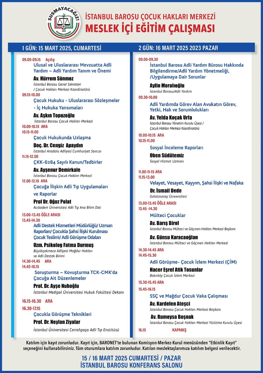 Çocuk Hukuku Konulu Eğitim Programı