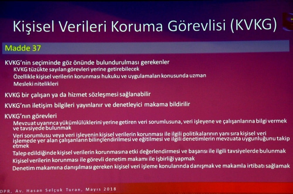 Avrupa Genel Veri Koruma Tüzüğü ve KVKK - 91