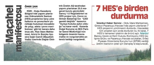 Hes Projelerine Hayır!
 - 1