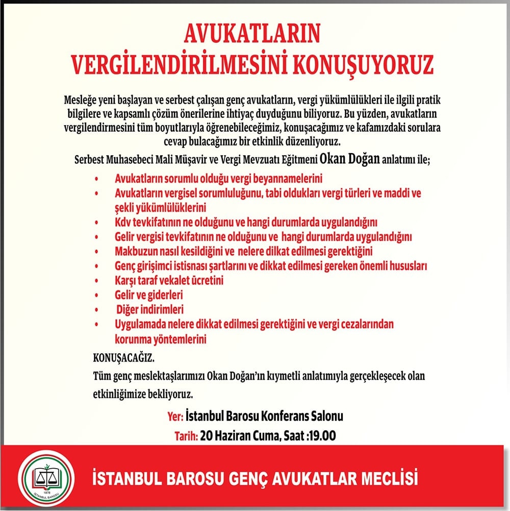 Avukatların Vergilendirilmesini Konuşuyoruz